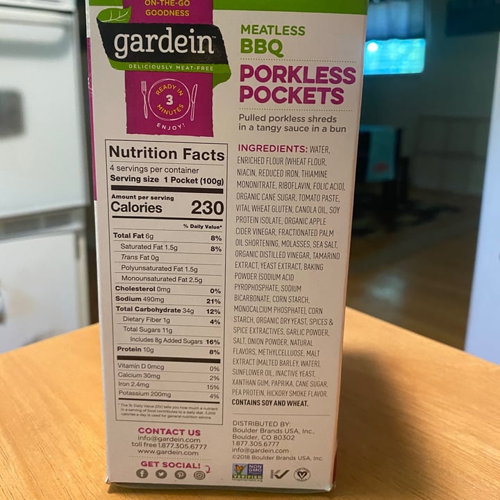 review photo of Gardein BBQ Porkless Pocket Meal shared by @zoegrichardson on 14 Jul 2020 - review