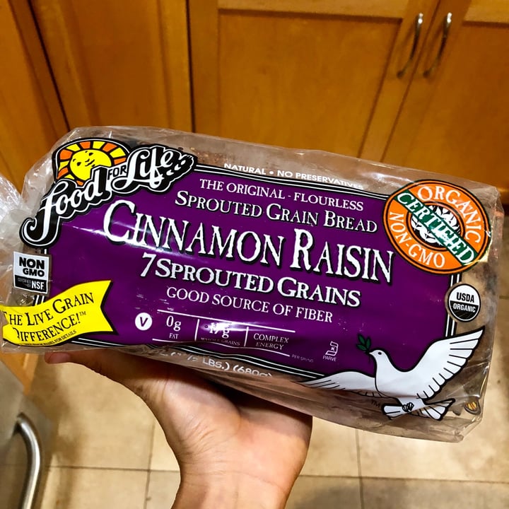 photo of Food For Life Cinnamon Raisin shared by @alohaanimalsanctuary on  25 Jul 2020 - review