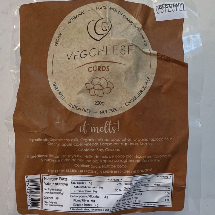 review photo of VEGCHEESE Cheese Curds shared by @marilynevegan on 01 Mar 2022 - review