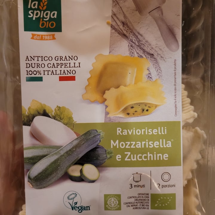 photo of La Spiga Bio Ravioriselli alle zucchine a mozzarisella shared by @vanessaberti on  30 Nov 2021 - review