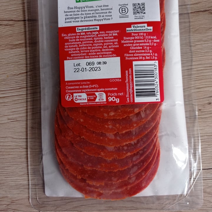 review photo of Happyvore Chorizo végétal shared by @koyott on 27 Nov 2022 - review