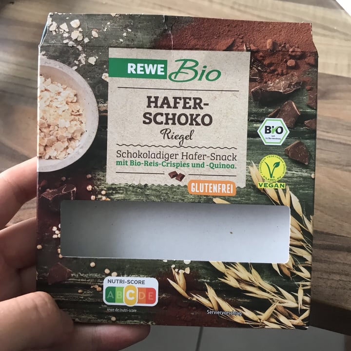 photo of Rewe Bio Hafer schoko Riegel shared by @leoniepress on  15 Sep 2021 - review