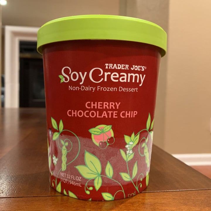 photo of Trader Joe's Soy Creamy - Cherry Chocolate Chip shared by @nihakona on  26 Aug 2020 - review