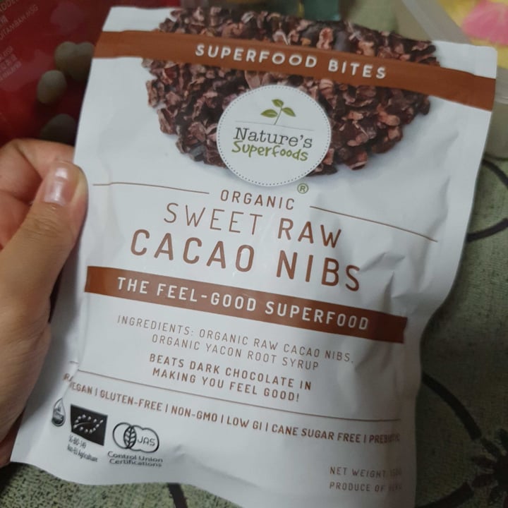 photo of Nature's Superfoods Sweet Raw Cacao Nibs shared by @trenna on  03 May 2021 - review