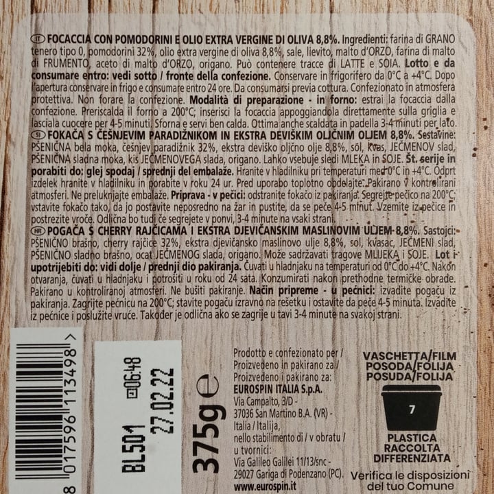 review photo of Tre Mulini focaccia con pomodorini shared by @ante on 11 Feb 2022 - review