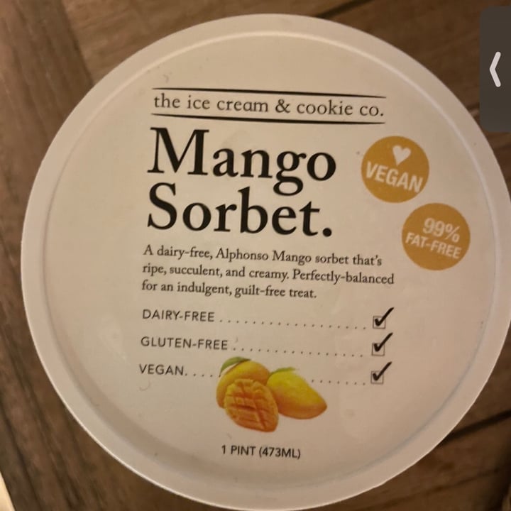 photo of The Ice Cream & Cookie Co Mango Sorbet shared by @lindajazzyjourney on  30 Nov 2021 - review