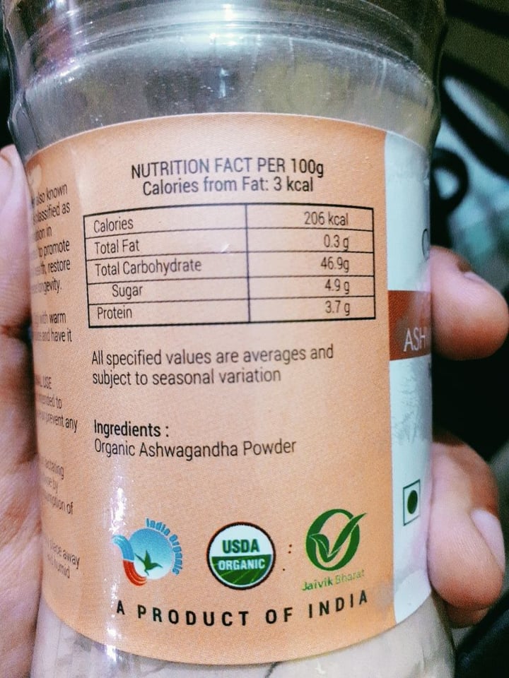 photo of Organic Trend Indian Ginseng (Ashwagandha Powder) shared by @drupasanadatta on  03 Nov 2020 - review