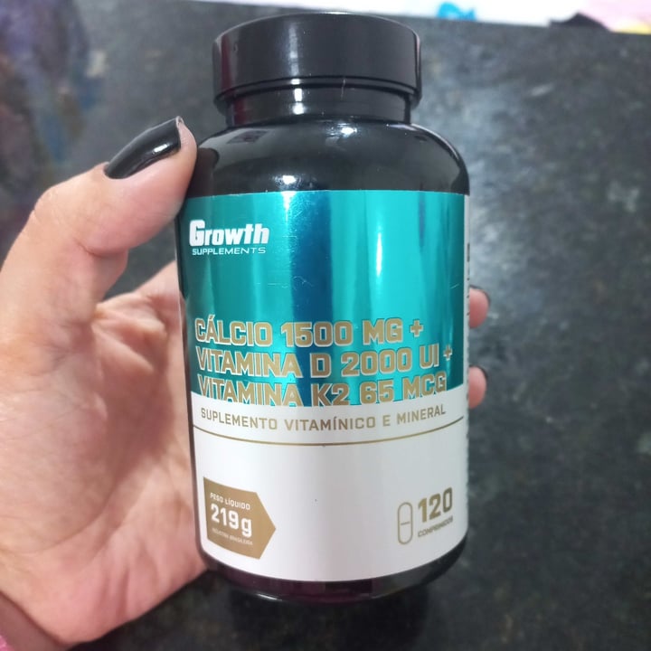 review photo of growth Cálcio 1500 MG + Vitamina D 2000ui + Vitamina K2 65mcg shared by @lisimaciel on 05 Jun 2022 - review