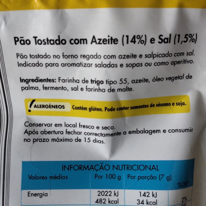 review photo of Pingo doce Croutons com azeite e sal shared by @veganshakti on 23 Jul 2022 - review