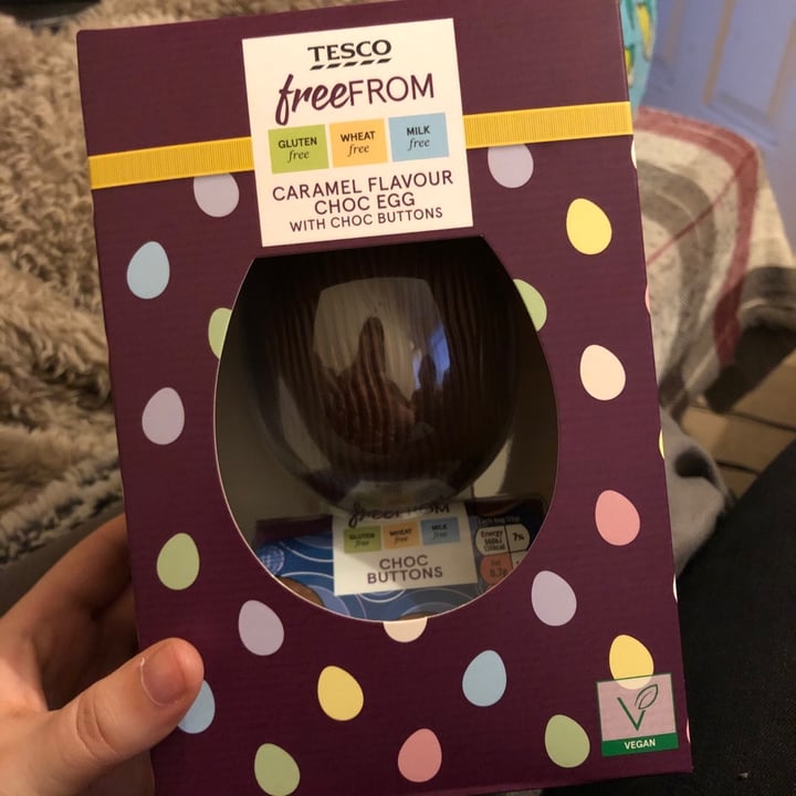 photo of Tesco Free from caramel chocolate egg shared by @immissnothing on  12 Mar 2020 - review
