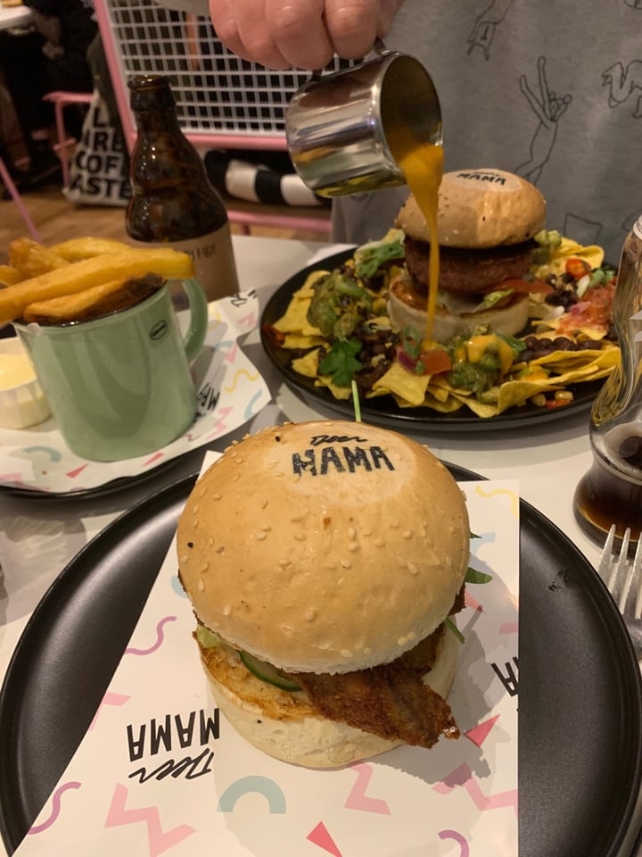 photo of Deer Mama Vegan Mylk & Burger Bar The Nacho Burger shared by @peetroxy on  01 Apr 2020 - review
