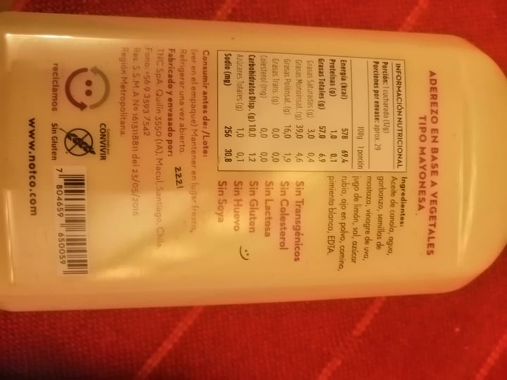 photo of NotCo Not Mayo Original shared by @rosieie on  09 Mar 2020 - review