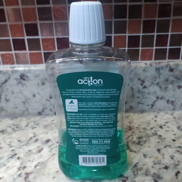photo of Ultra action Antisséptico Bucal com Flúor Menta Amazon Herbal shared by @valdirscors on  05 Jul 2022 - review