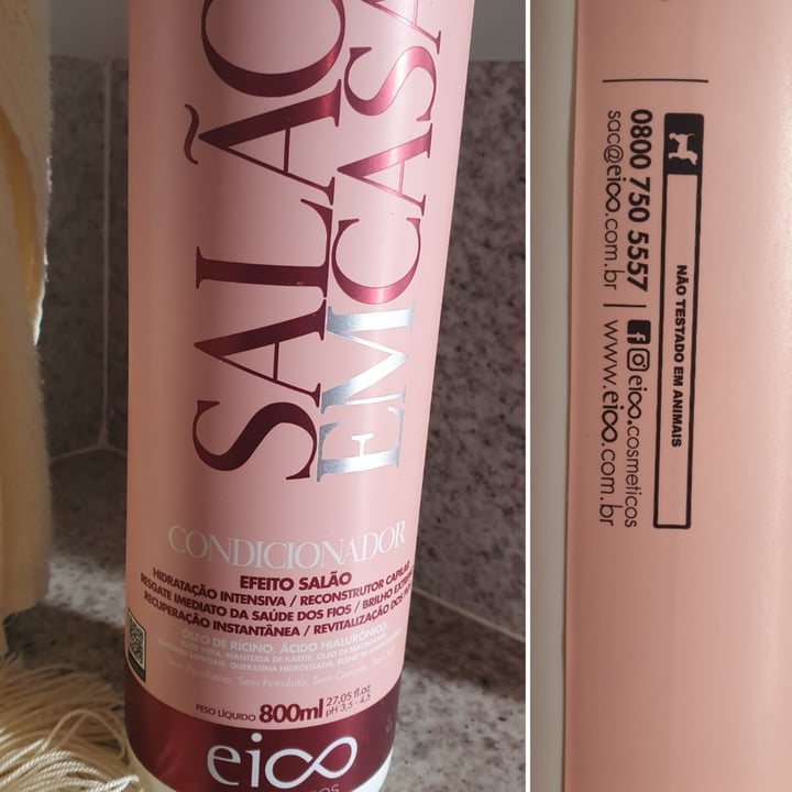 review photo of Eico Cosméticos Condicionador Efeito Salão shared by @aphl on 23 Apr 2022 - review