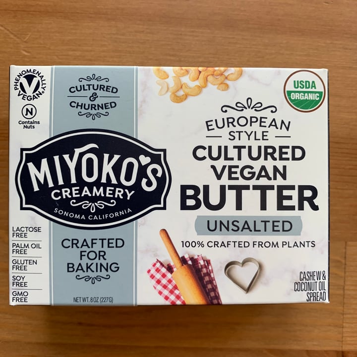 photo of Miyoko's Creamery European Style Cultured Vegan Butter Unsalted shared by @kshade27 on  30 Jan 2021 - review