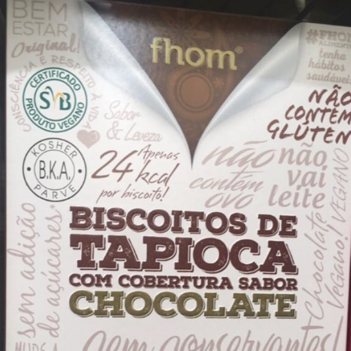 photo of Fhom Biscoitos de tapioca com cobertura sabor chocolate shared by @julianapraca on  26 Apr 2022 - review
