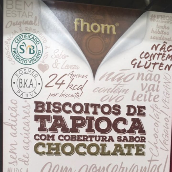 review photo of Fhom Biscoitos de tapioca com cobertura sabor chocolate shared by @julianapraca on 26 Apr 2022 - review