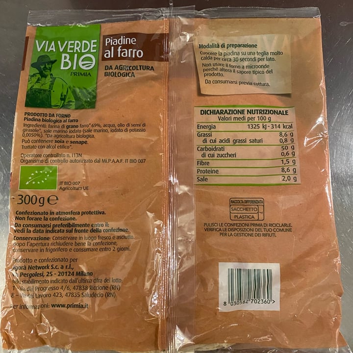 review photo of Vivi Verde Coop Piadina Biologica al farro shared by @alicesabalino on 30 Mar 2022 - review