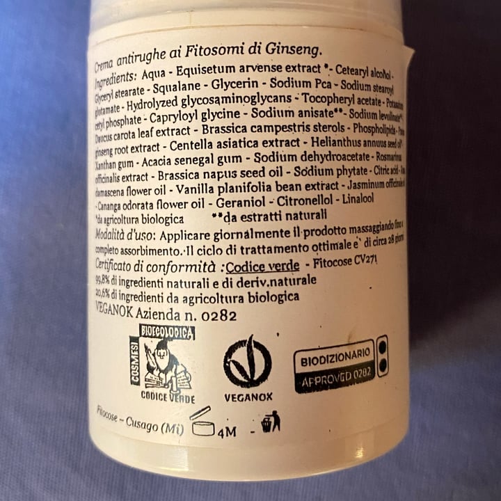 photo of Fitocose Crema antirughe ai Fitosomi di Ginseng shared by @alecannos on  27 Mar 2022 - review