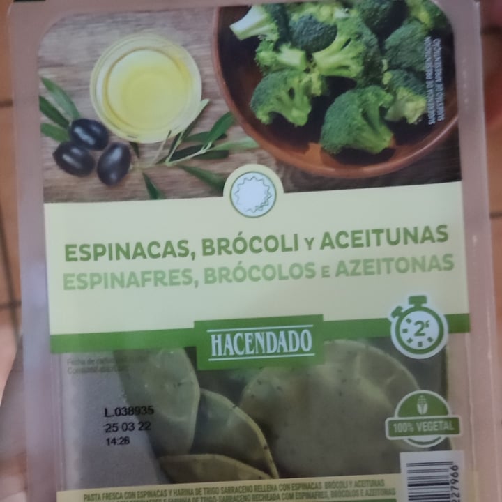 review photo of Hacendado Pasta rellena de espinacas, brocoli y aceitunas shared by @mimisparkly on 17 Mar 2022 - review