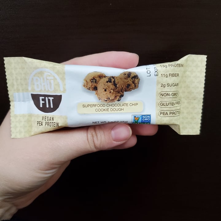 photo of Bhu Superfood Chocolate Chip Cookie Dough Bar shared by @trippingshadow on  30 Oct 2020 - review