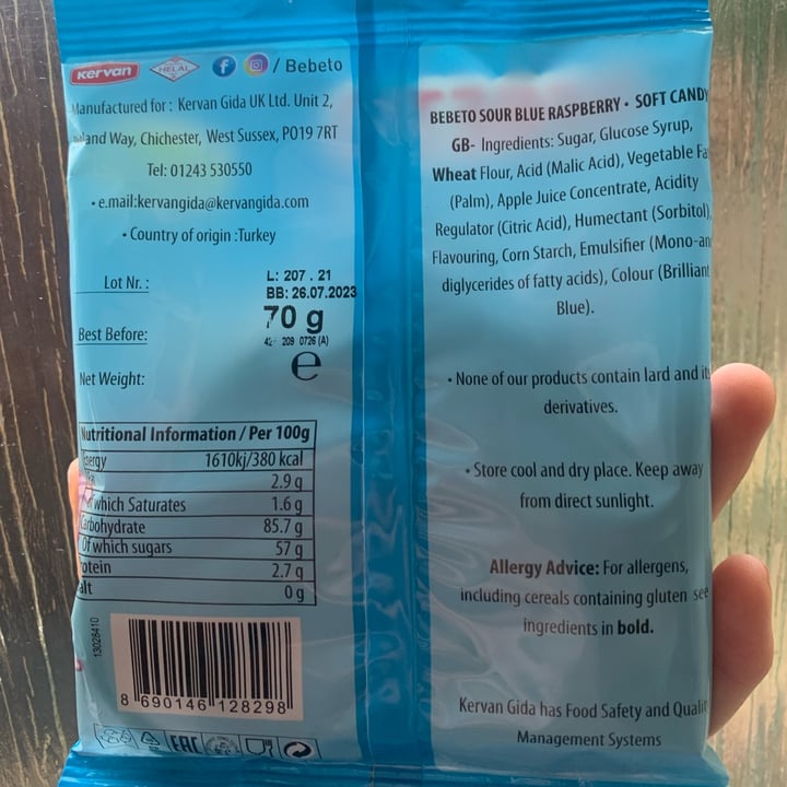 photo of Bebeto Spaghetti Blue Raspberry shared by @doped on  15 Oct 2021 - review