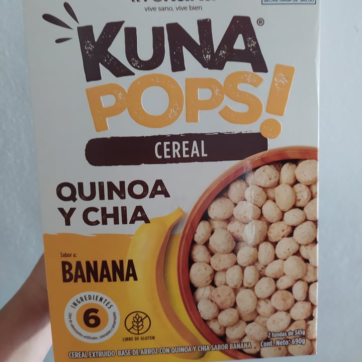 photo of livekuna Kuna pops cereal quinoa & chía sabor banana shared by @kamema on  24 Jun 2021 - review