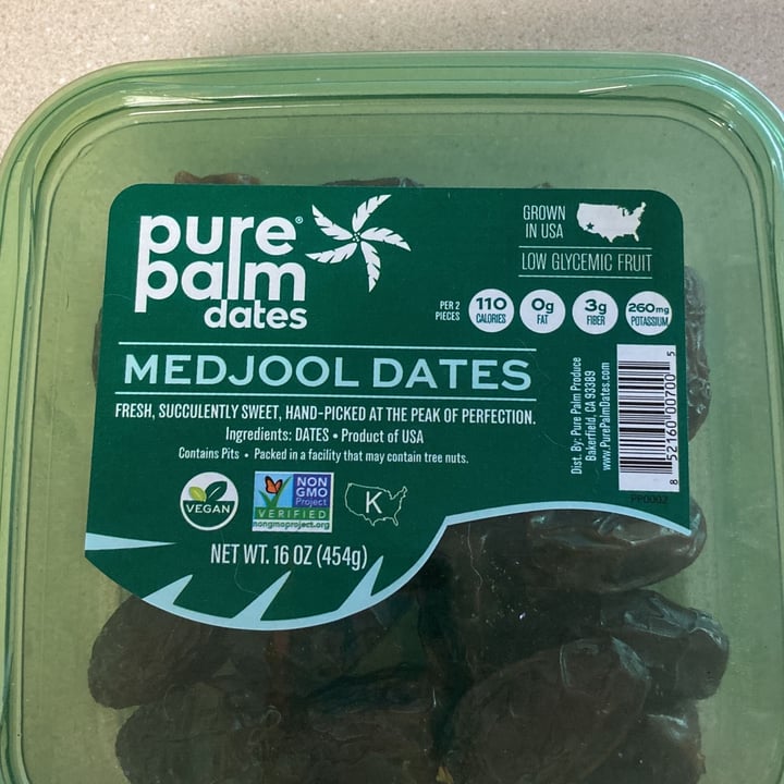 photo of Pure palm produce Medjool Dates shared by @jlnomeatplease on  13 May 2022 - review