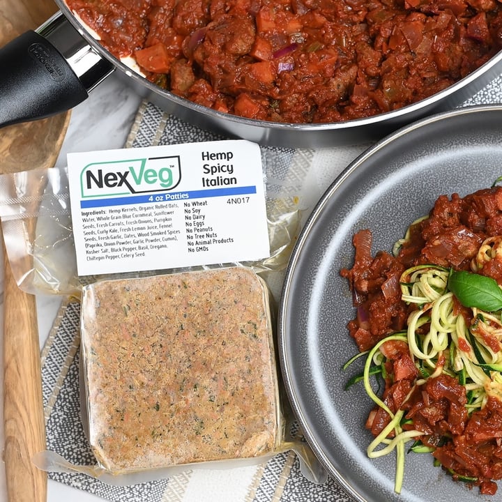 photo of NexVeg Hemp Spicy Italian shared by @tryingveganwithmario on  06 Jan 2020 - review