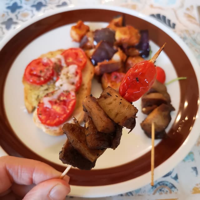 「Spiedini di seitan」の料理の写真