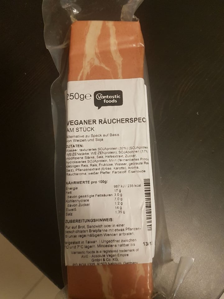 photo of Vantastic Foods Veganer Schinken Aufschnitt shared by @amylarien on  29 Nov 2019 - review