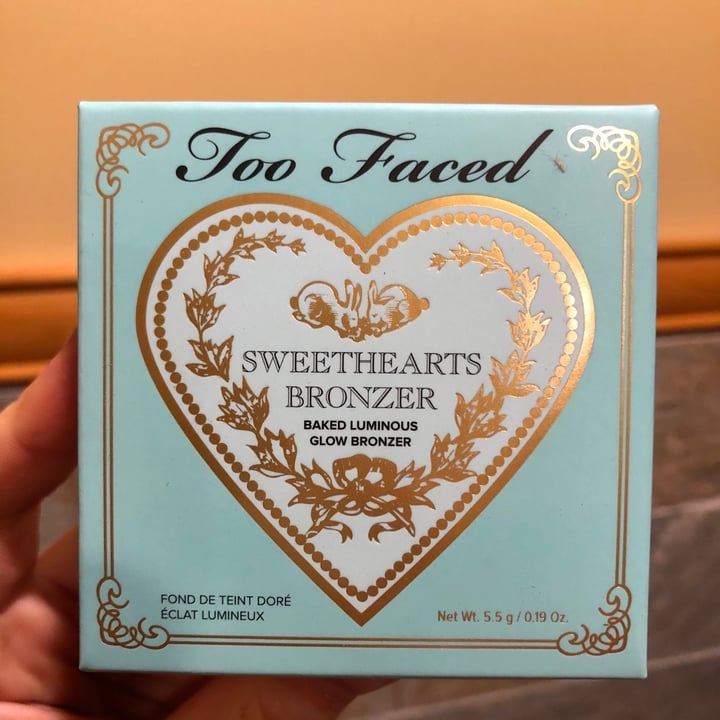 photo of Too Faced Sweethearts bronzer shared by @thoughtfulvegan on  22 Feb 2020 - review