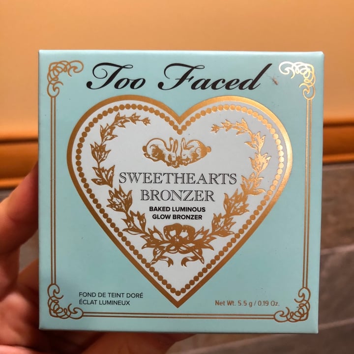 review photo of Too Faced Sweethearts bronzer shared by @thoughtfulvegan on 22 Feb 2020 - review