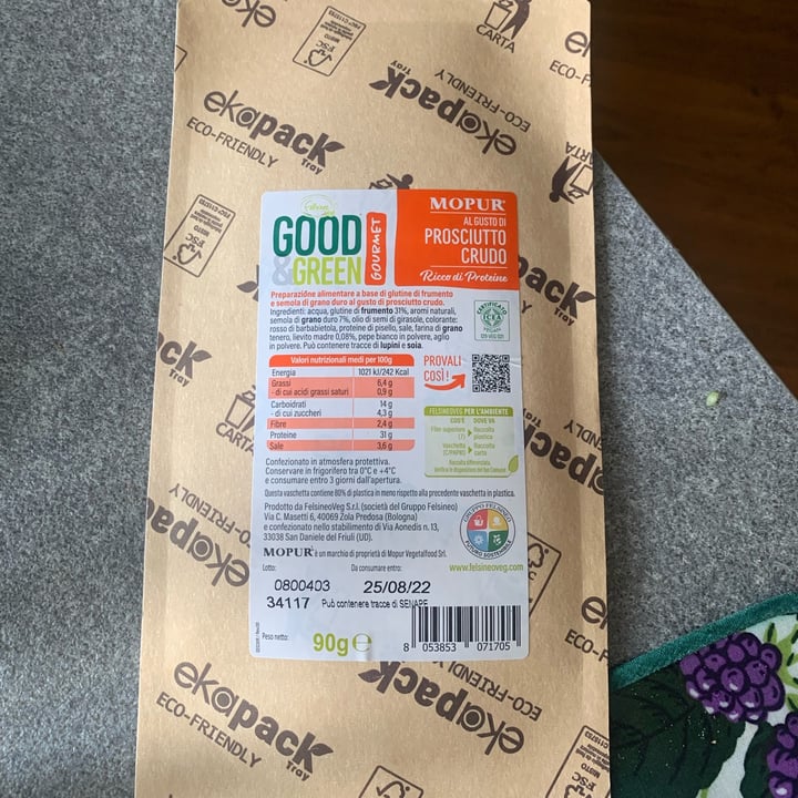 review photo of Good and green Mopur Al gusto Di Prosciutto Crudo shared by @susannatuttapanna5 on 30 May 2022 - review