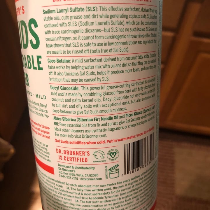 review photo of Dr. Bronner's Sal Suds Biodegradable Cleaner shared by @persch on 08 Jul 2021 - review