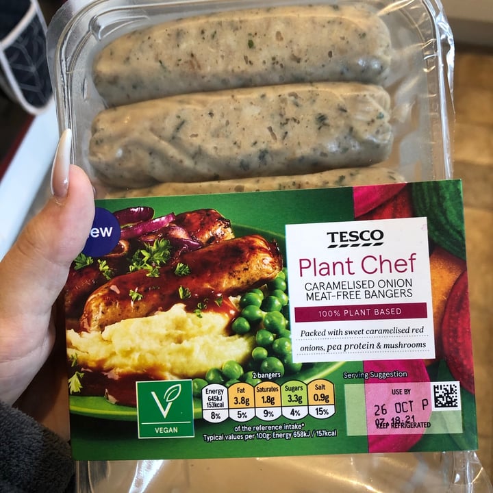 photo of Tesco Caramelised onion sausage shared by @elizabethbourn on  29 Oct 2020 - review