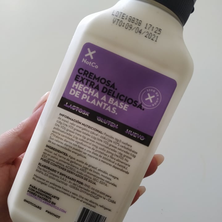 review photo of NotCo Not Mayo Garlic shared by @v3r0nic4 on 25 Feb 2021 - review
