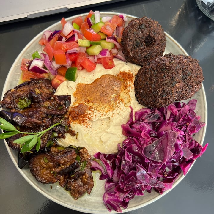 review photo of ACHLA Mediterranean Deli Falafel Plate shared by @veganguidejhb on 03 Jan 2023 - review