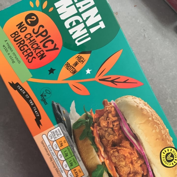 review photo of Plant Menu 2 spicy no chicken burgers shared by @letseatlessmeat on 10 Jan 2022 - review
