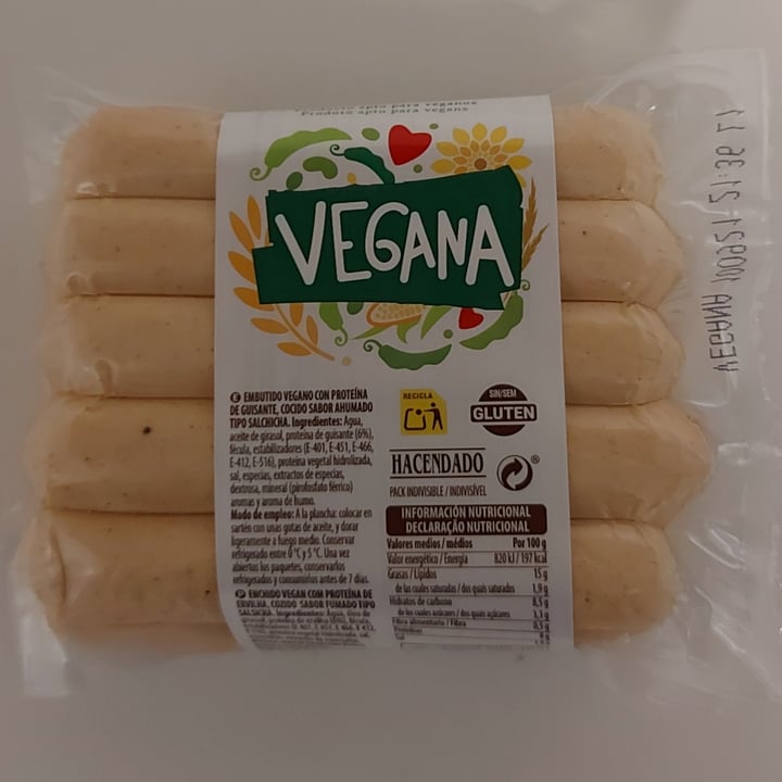 photo of Hacendado Salchichas Vegana shared by @annieluciferian on  18 Aug 2021 - review