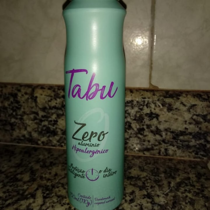 review photo of Tabu Desodorante Zero Alumínio shared by @marianavendrame on 03 May 2022 - review