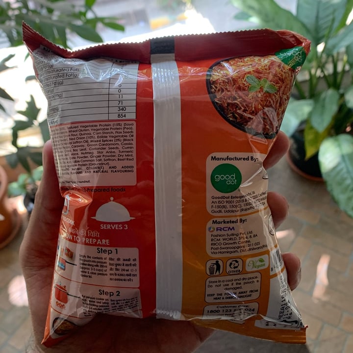 photo of good dot Vegetarian Biryani shared by @pv on  27 Mar 2022 - review