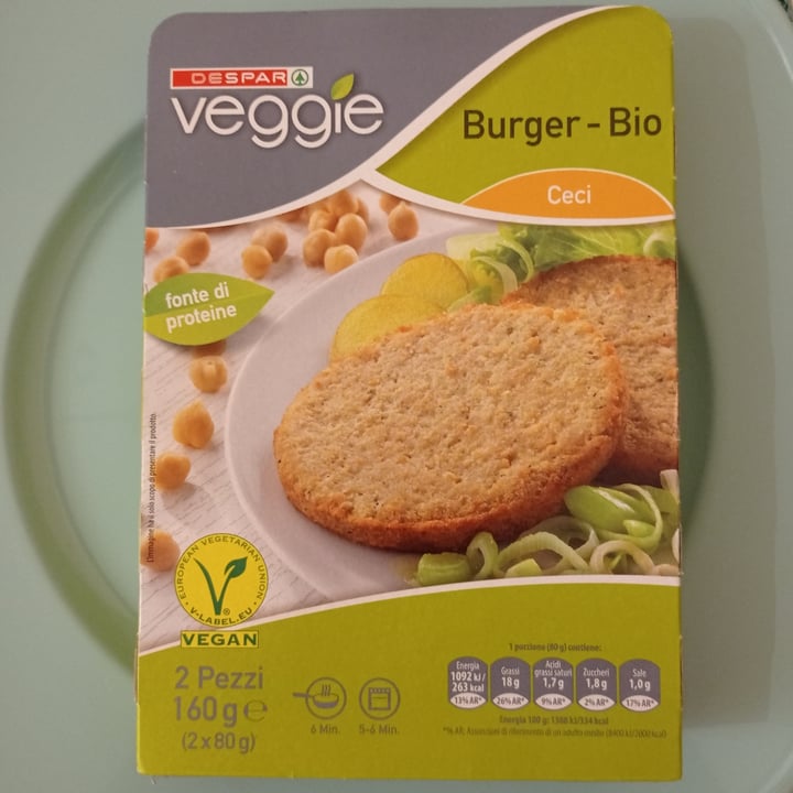photo of Despar Veggie burger di ceci shared by @daniveg on  10 Oct 2022 - review