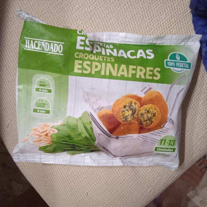 review photo of Hacendado Croquetas de Espinacas shared by @femivegan on 15 Aug 2021 - review