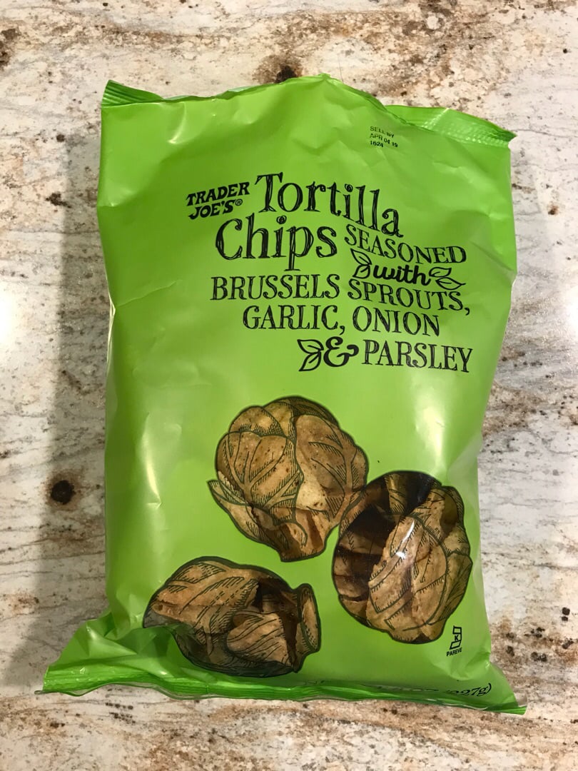 Trader Joe's Tortilla Chips Seasoned with Brussels Sprouts, Garlic