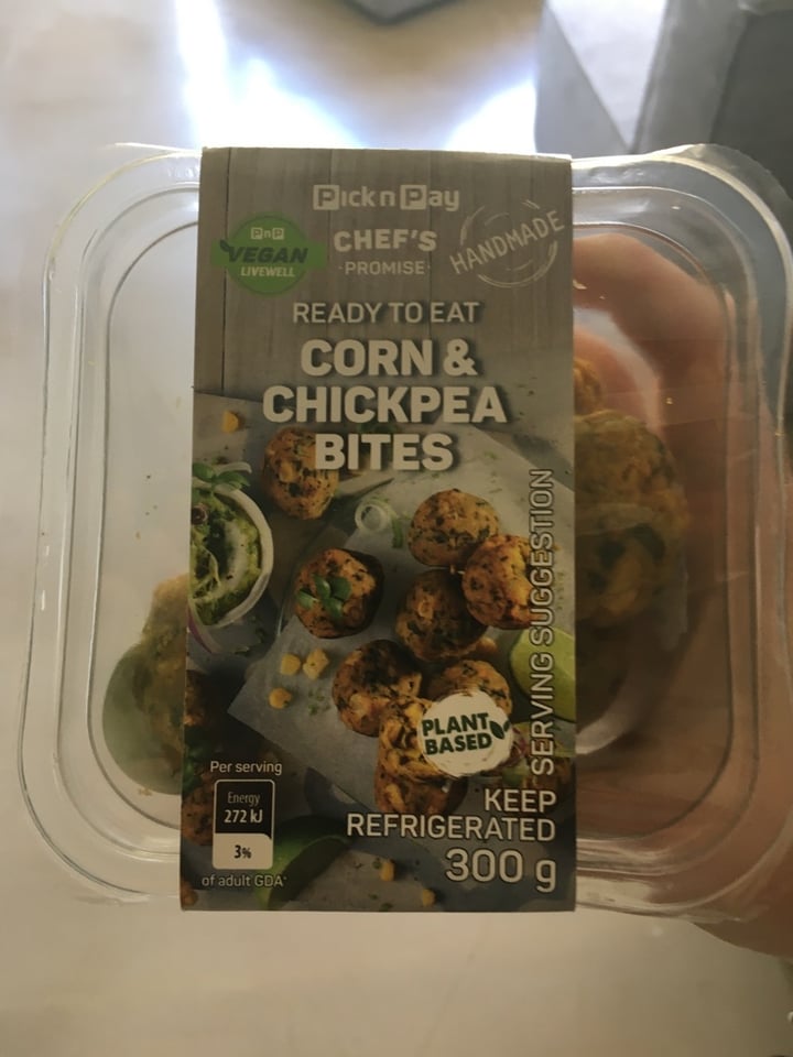 photo of Pick n Pay Corn and Chickpea bites shared by @bonapetaste on  05 Jan 2020 - review