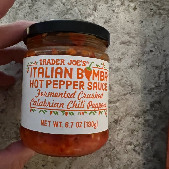 photo of Trader Joe's Italian bomba hot pepper sauce shared by @danielsweeney on  18 Oct 2022 - review