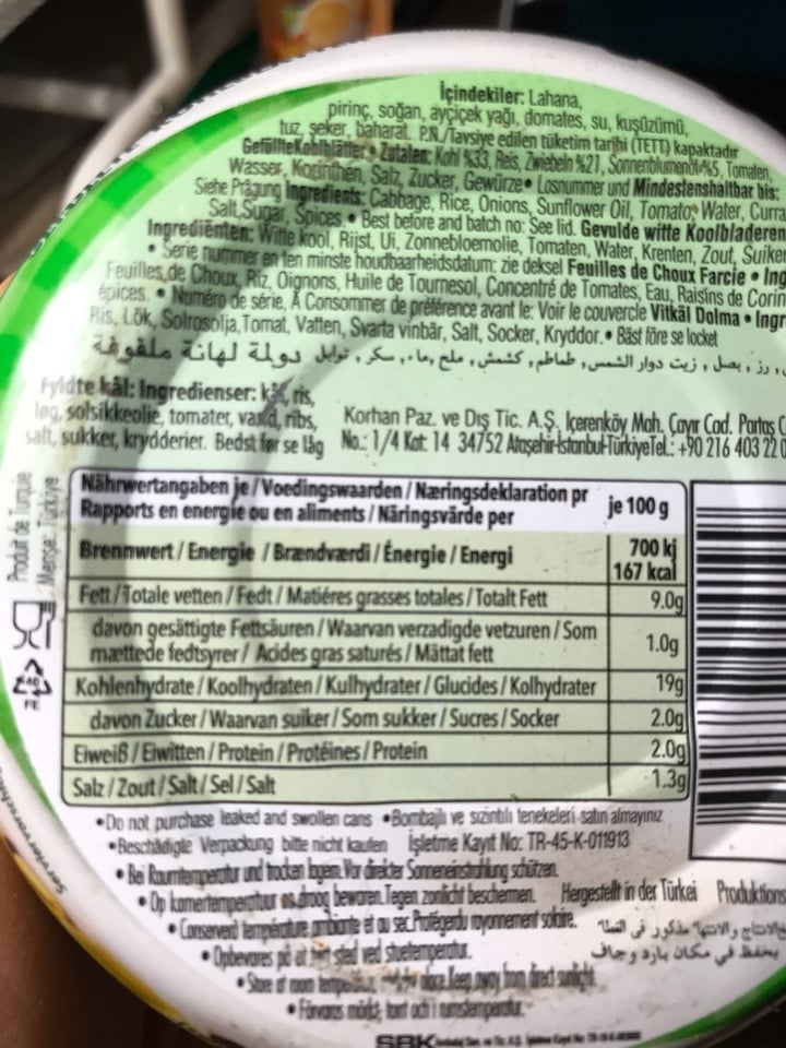 review photo of Sera Lahana Sarma (gefüllte Kohlblätter) shared by @nicmue64 on 18 Jan 2020 - review