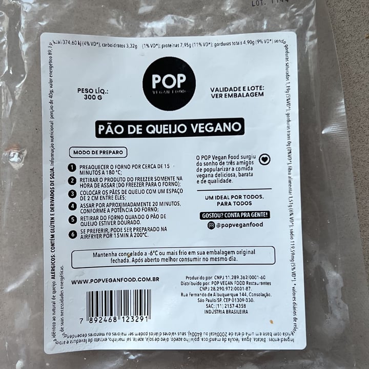 photo of Pop vegan food Pão de queijo shared by @georginamustafa on  05 Jun 2022 - review