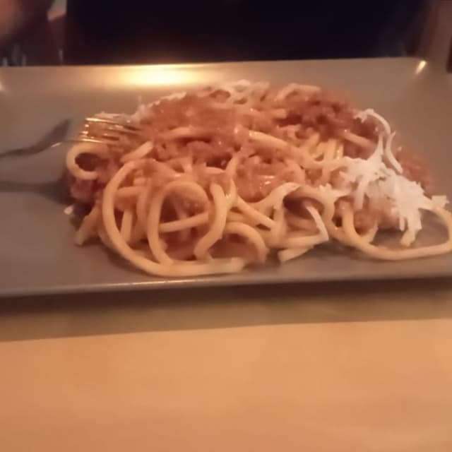 菜肴“tagliatelle di seitan”的照片